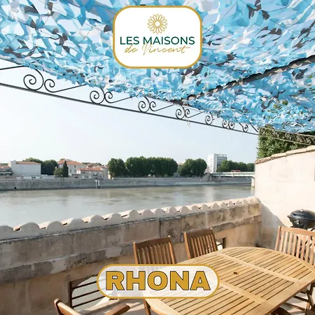 Rhona, Terrasse Vue Sur Le Rhone Villa Arles Exterior photo
